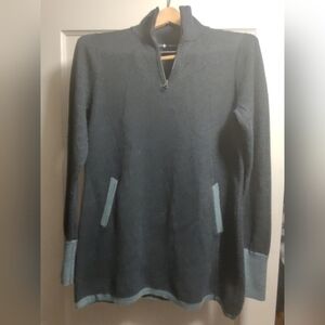 Cotton and poly‎ long sleeve quarter zip sweater by Cynthia Rawley